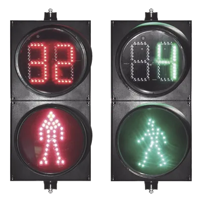 Semáforo Peatonal / Cuenta Regresiva / Diámetro 20 cm / LED Alta Potencia / 110V CA / IP Exterior / -40 °C a +80 °C