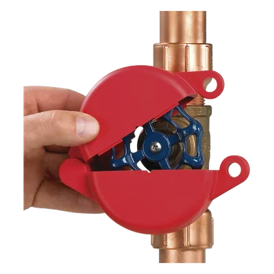 Dispositivo de Bloqueo LOTO / Válvulas de Compuerta / 3 a 6.5" / Polipropileno / -40°C a 101°C / Rojo