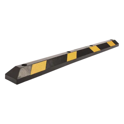 Tope Vehicular / 183 cm (6 pies) / Caucho Rígido A85 / 5 Toneladas / 8 Franjas Reflejantes / Negro-Amarillo