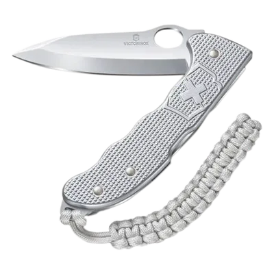 Navaja Multifunción / Acero Inoxidable / Cachas Alox Acanaladas / Hoja Bloqueable / 136 mm / 186 g