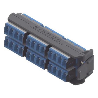 Placa Acopladora / 12 Conectores Dúplex LC/UPC Shuttered / 24 Fibras Monomodo / Compatibilidad LightVerse Core, Plus y Pro