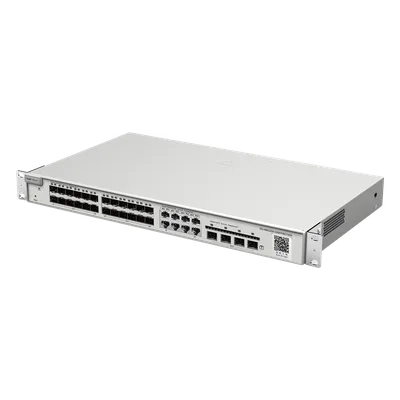 Switch Administrable Capa 2+ / 24 Puertos SFP / 8 Puertos RJ45 Combinados / 4 SFP+ / 128 Gb/s / 6 kV Protección Sobretensión
