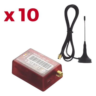 Kit Comunicadores de Alarma / 10 Unidades / 4G LTE-M y 5G / SIM Multicarrier / Compatible 99% Paneles / Control Remoto vía App