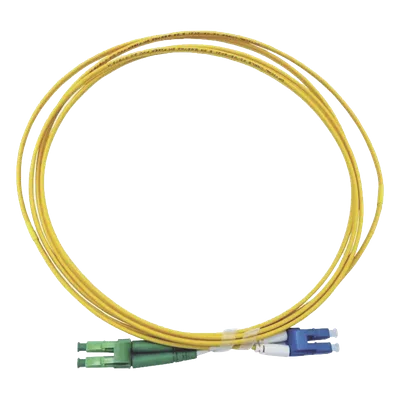 Jumper de Fibra Óptica / Monomodo 9/125 / LC/UPC-LC/APC / OFNR Riser / 2.0 mm / Dúplex / 3 m (9.84 ft) / Amarillo