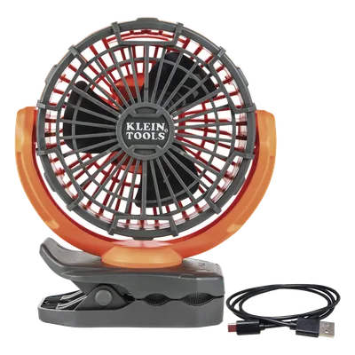 Ventilador Portátil Recargable / 2 Velocidades / Autonomía 5-9 Horas / Montaje 360° / USB-C / Pinza e Imán