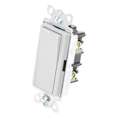Interruptor de Pared / Un Polo / Paleta Grande / 15 A / 120/277 V / Cargas Generales y Motor / Sin Atenuación