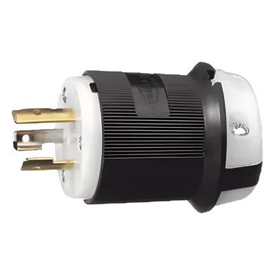 Clavija Industrial con Bloqueo de Media Vuelta / 20 A 125 V CA / 2 Polos 3 Hilos / NEMA L5-20P / Interior Seco / -40°C a 75°C