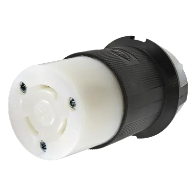 Conector Industrial con Bloqueo de Media Vuelta / 30 A 125 V CA / 2 Polos 3 Hilos / NEMA L5-30R / 2.26 x 2.26 x 3.86 in
