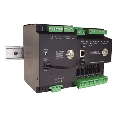 Unidad de Distribución de Energía DC / 6 Salidas / 60 A Total / Control Ethernet TCP-IP / SNMPv3 / Montaje Riel DIN