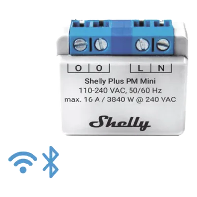Medidor de Potencia Inteligente Wi-Fi / 1 Canal / 16 A / 2.4 GHz / Diseño Ultracompacto / Medición sin Hub