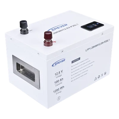 Batería de Litio LiFePO4 12.8Vcc, 100Ah, 1.28KwH, Pantalla LCD para Monitoreo Local, Carcasa Metálica