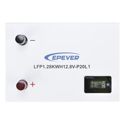 Batería de Litio LiFePO4 12.8Vcc, 100Ah, 1.28KwH, Pantalla LCD para Monitoreo Local, Carcasa Metálica