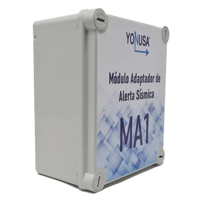 Módulo Adaptador para Alerta Sísmica / Fuente 13.5VDC 2A / Respaldo 7 Días / Entrada AC 127/220V / Conector 3.5 mm