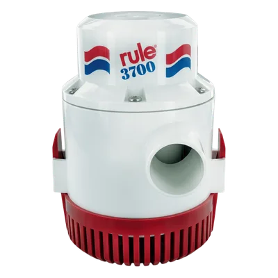 Bomba de Achique Sumergible / 3,700 GPH / 24V CD / Ejes de Acero Inoxidable / Protección Térmica / Grado Marino