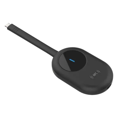Dongle de Proyección Inalámbrica / 4K 60 Hz / USB-C con Adaptador USB-A / NFC / Wi-Fi Dual Band / Comunicación Bidireccional