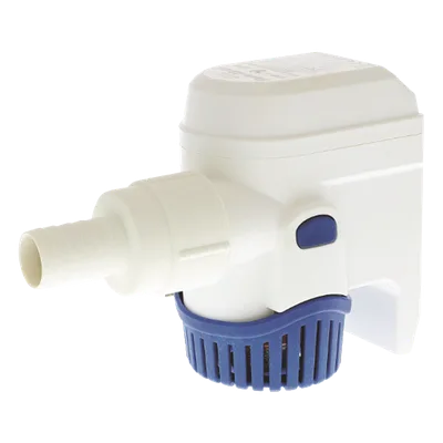 Bomba Sumergible de Achique / 1100 GPH / 12V DC / Altura de Descarga 3 m (9.8 ft) / Sensor de Nivel Integrado / Conexiones 25 mm y 29 mm