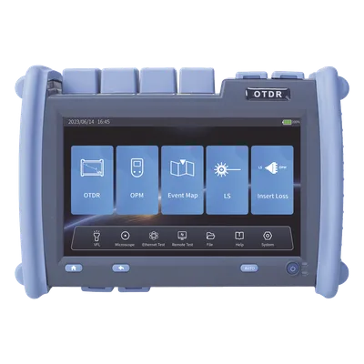 OTDR de Alto Rendimiento / Pantalla 7" / 1310nm, 1550nm, 1625nm / Zona Muerta 0.8m (2.62 pies) / VFL 5mW / Alcance 420 km