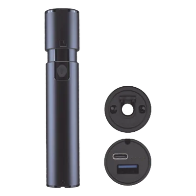 Localizador Visual de Fallos / Láser 650nm / 15mW / 8-10 km / Conector Universal SC/FC/ST / USB Recargable / -10°C a 50°C / 0.49 x 0.10 x 0.10 pies