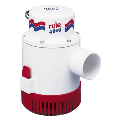 Bomba de Achique Sumergible / 4,000 GPH / 12V CD / Ejes de Acero Inoxidable / Protección Térmica TCO / ISO 8849 Grado Marino