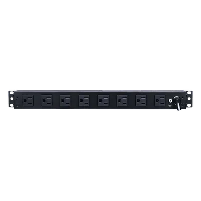PDU de Montaje en Rack / 10 Salidas NEMA 5-15R / 15 A / 120 Vca / 1UR / 19 in / Protección Contra Sobretensiones