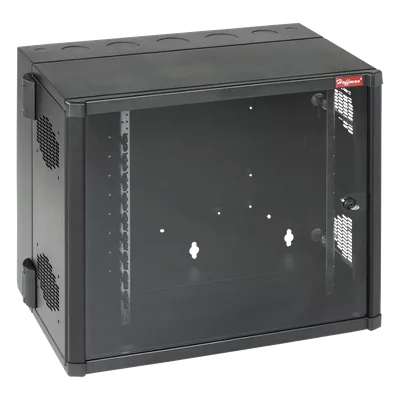 Gabinete de Pared 26 UR / 19in / 700mm Ancho / 637mm Profundidad / 2.3x2.1 pies / Puerta Ventana Seguridad / Negro