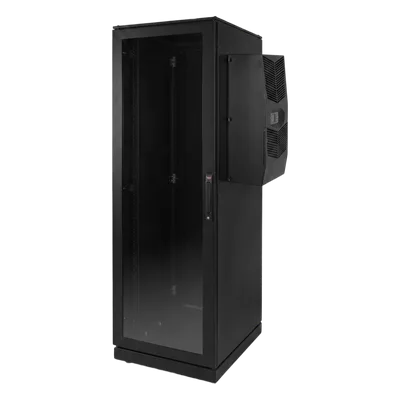 Gabinete de Telecomunicaciones / 42 UR / NEMA 12 / Aire Acondicionado Tipo G52 / 2000 x 600 x 1000 mm / Base Móvil Ruedas