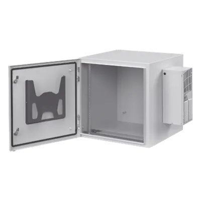 Gabinete Industrial de 19 UR / Acero Calibre 14 / NEMA 4/12 e IP66 / Aire Acondicionado 800 BTU/hr / Montaje en Pared / 36 x 24 x 24 pulgadas
