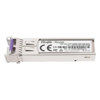 Transceptor SFP Industrial / 1 Gigabit / BIDI Monomodo / 20 km (65,616 ft) / TX 1550 nm / RX 1310 nm / -40 a 85 °C / LC