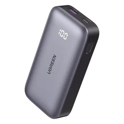 Batería Externa / 30W PD3.0 / 10 000 mAh / 2 Puertos USB-C + USB-A / Carga Bidireccional / Pantalla LED Digital / 180 g