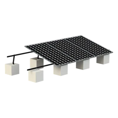 Montaje para Panel Solar / Riel 8 de 5400mm (17.7 pies) / Módulos 30-35mm / Inclinación 20°-45° / Velocidad Viento 136km/h / Anodizado Negro