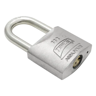 Candado Metálico de Gancho Corto / Acero Cementado Niquelado / Llave PH-32 / 4 Pernos de Combinación / Anti-Palanca / Barreno para Agua