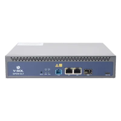 OLT GPON / 1 Puerto PON SC/UPC / 128 ONUs / 3 Puertos Uplink / 20 km (12.4 mi) / Redundancia AC/DC / Rack