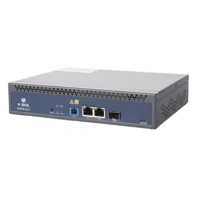 OLT GPON / 1 Puerto PON SC/UPC / 128 ONUs / 3 Puertos Uplink / 20 km (12.4 mi) / Redundancia AC/DC / Rack