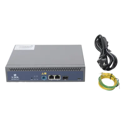 OLT GPON / 1 Puerto PON SC/UPC / 128 ONUs / 3 Puertos Uplink / 20 km (12.4 mi) / Redundancia AC/DC / Rack