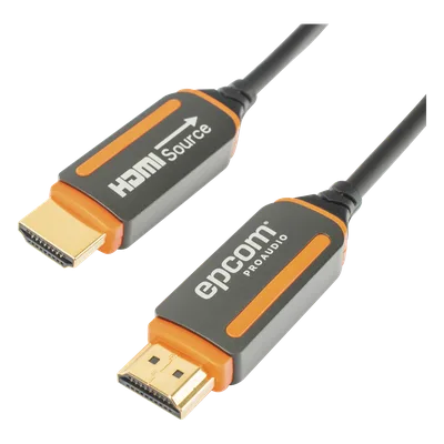Cable HDMI de Fibra Óptica / 30m (98.43 pies) / 4K@60Hz / 18Gbps / HDCP 2.2 / Versión 2.0 / Resistente EMI/RFI