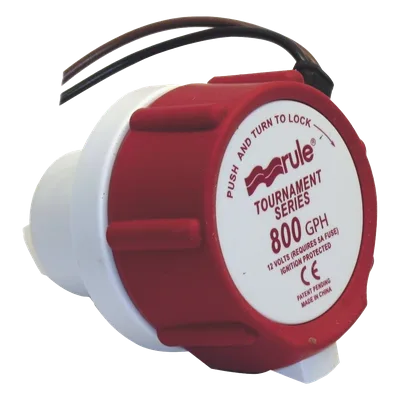 Bomba de reemplazo / 800 GPH (3028 LPH) / 12V DC / 5A fusible / 0.34 kg