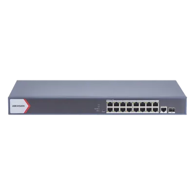 Switch PoE+ Monitoreable / 16 Puertos Gigabit / 1 Puerto Uplink Gigabit / 1 Puerto SFP / Alcance Extendido 300 m (984.3 ft) / 130 W / Gestión en Nube