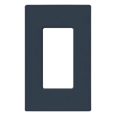 Placa de Pared Tipo Decorador / 1 Espacio / Diseño Screwless / Acabado Satinado Deep Sea