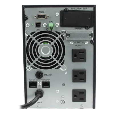UPS Online Doble Conversión / 1000 VA / 900 W / Rack-Torre 2U / Onda Senoidal Pura / 3 Salidas NEMA 5-15R / AVR Boost y Buck