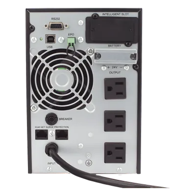 UPS Online Doble Conversión / 1000 VA / 900 W / Rack-Torre 2U / Onda Senoidal Pura / 3 Salidas NEMA 5-15R / AVR Boost y Buck
