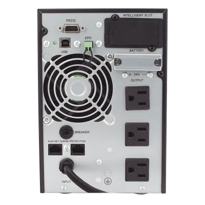 UPS Online Doble Conversión / 1000 VA / 900 W / Rack-Torre 2U / Onda Senoidal Pura / 3 Salidas NEMA 5-15R / AVR Boost y Buck