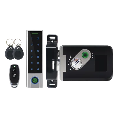 Kit de Cerradura Inteligente Inalámbrica / Teclado Metálico IP65 / 900 Usuarios Tarjeta/PIN / 100 Huellas / Alcance 30 m (98.4 ft) / 433 MHz