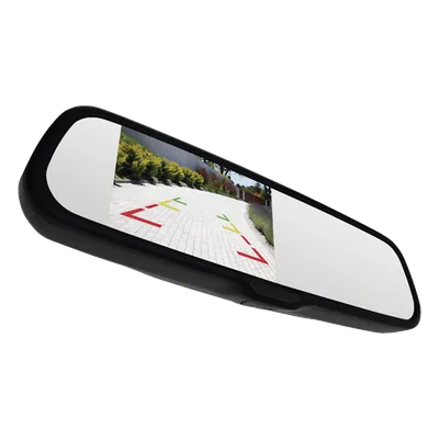 Espejo Retrovisor con Pantalla LCD / Atenuación Automática / Entradas de Video Duales / Líneas de Estacionamiento