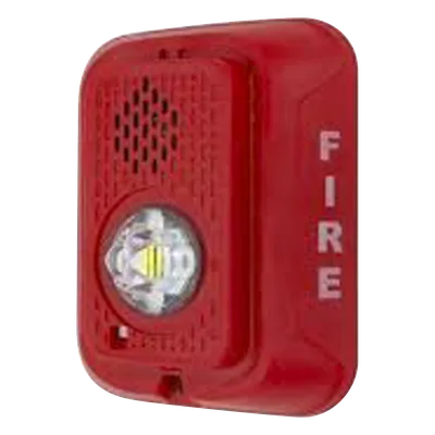 Sirena con Estrobo LED / 2 Hilos / Candela Seleccionable hasta 185 cd / 24 Vcd / Montaje en Pared