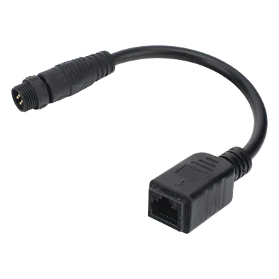 Cable de Extensión Industrial / Conector M12 de 4 Pines a RJ45 / Longitud 0.20 m (0.66 ft) / Ethernet Industrial / Wi-Fi 2.4 GHz