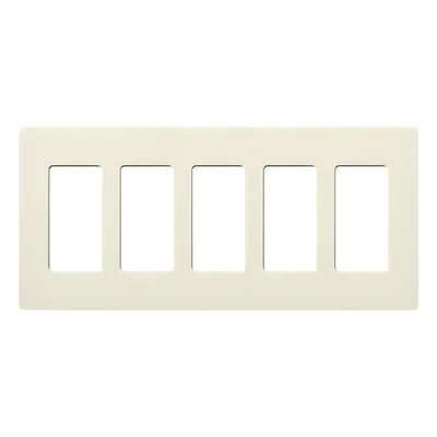 Placa de Pared / 5 Espacios / Screwless / Satin Colors / Color Biscuit / Compatible Control Pico