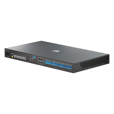 Gateway Óptico Empresarial / 4 Puertos GE / 1 Puerto XGPON / 8 Puertos PoF / 16 Puertos GPON / Wi-Fi Roaming / VPN / Firewall
