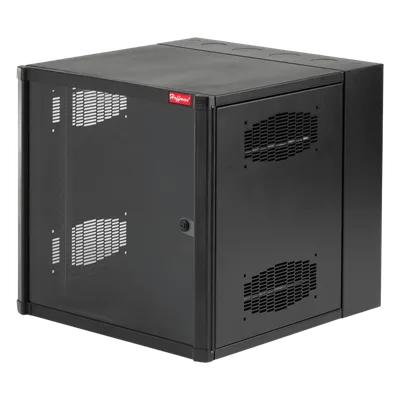 Gabinete de Pared 19in / 12 UR / 600x762 mm / Puerta con Ventana / Carga 113.4 kg / Negro
