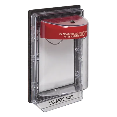 Cubierta Protectora con Alarma / Policarbonato Ultra Resistente / Alarma 95 a 105 dB / Montaje en Superficie / Interior y Exterior / Inviolable / Listado UL/ULC y FM
