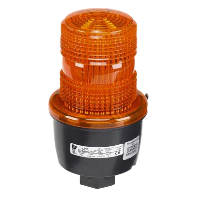 Luz de Advertencia LED Industrial / 120 Vca / Montaje Tipo T / IP69K / 50,000 Horas LED / Ámbar / UL/cUL